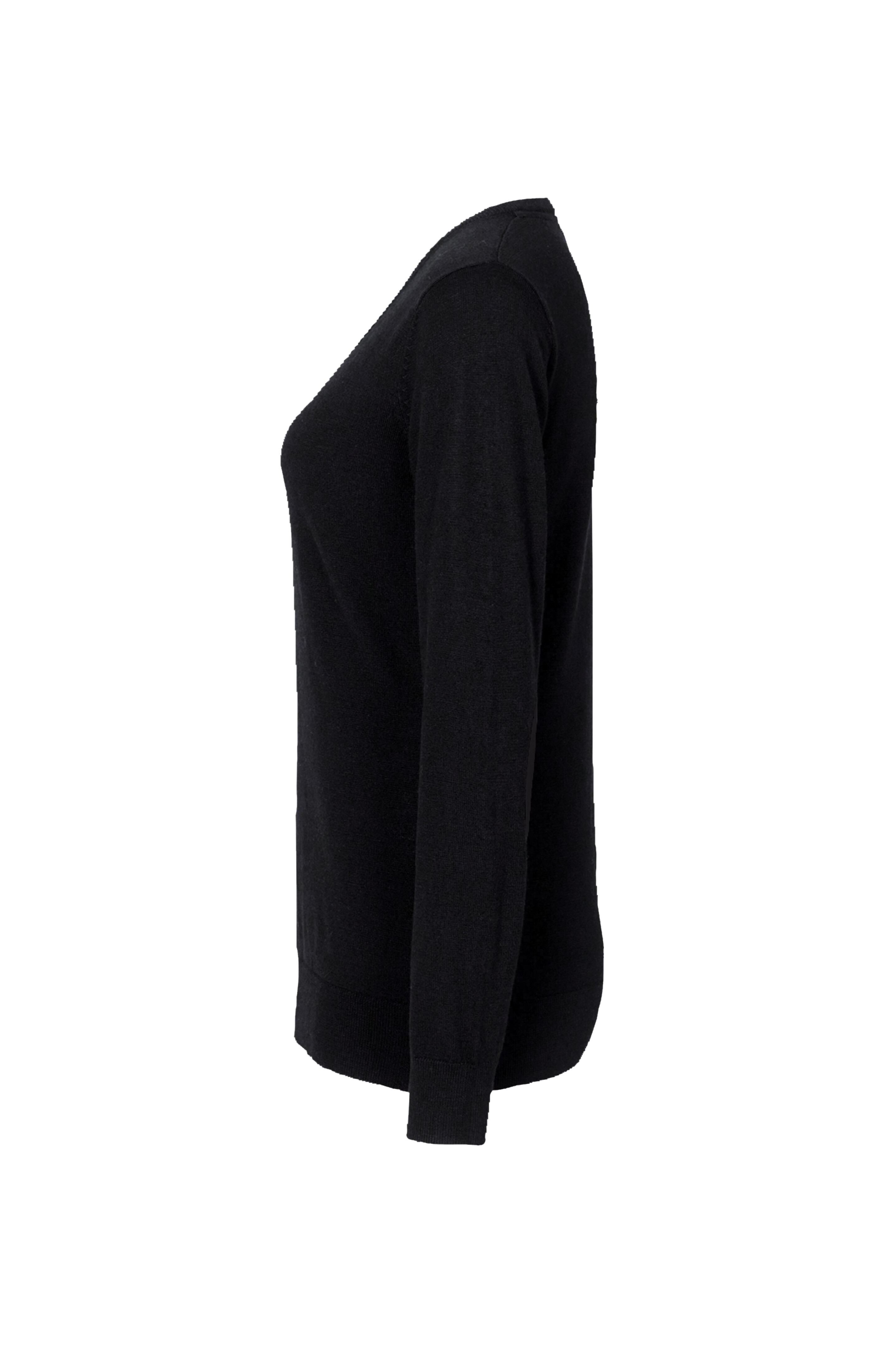 Damen V-Pullover Merino-Wolle